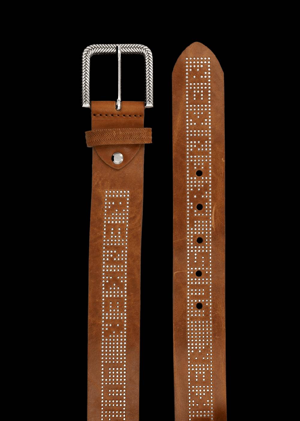 Luis Trenker Cintura In Pelle Con Borchie Modello Lufabian