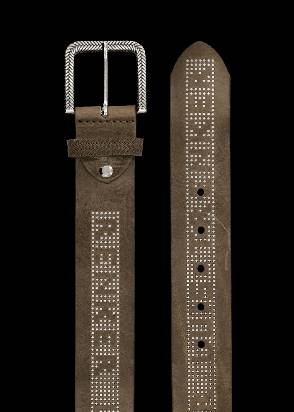 Luis Trenker Cintura In Pelle Con Borchie Modello Lufabian