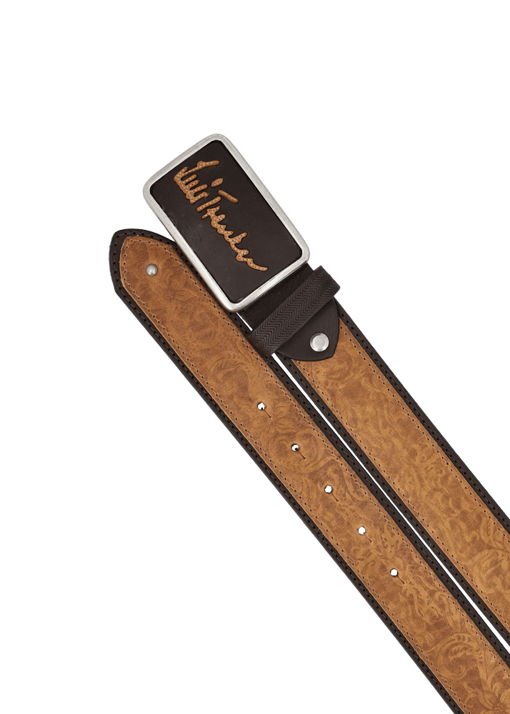 Luis Trenker Cintura In Pelle Con Stampa In Rilievo Lufaro