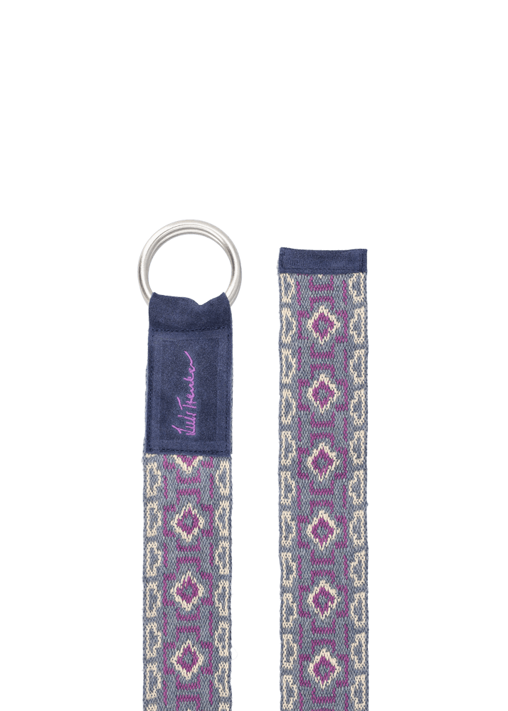 Luis Trenker Cintura In Tessuto E Pelle Scamosciata Modello Luvicta