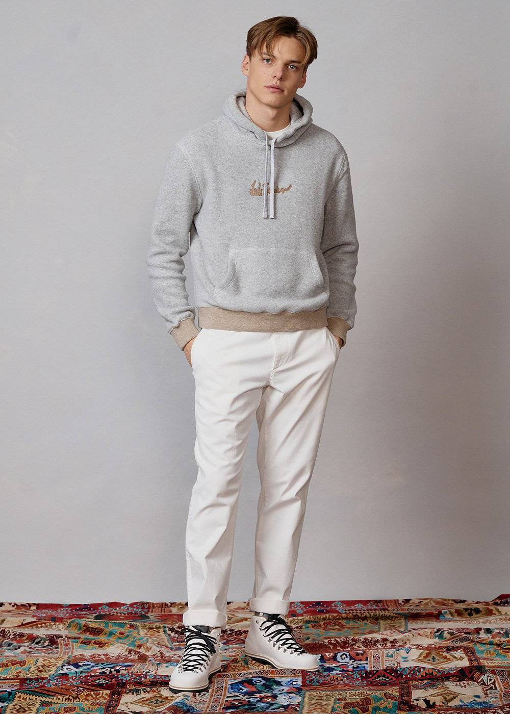 Luis Trenker Felpa con cappuccio con logo modello Luphilipp