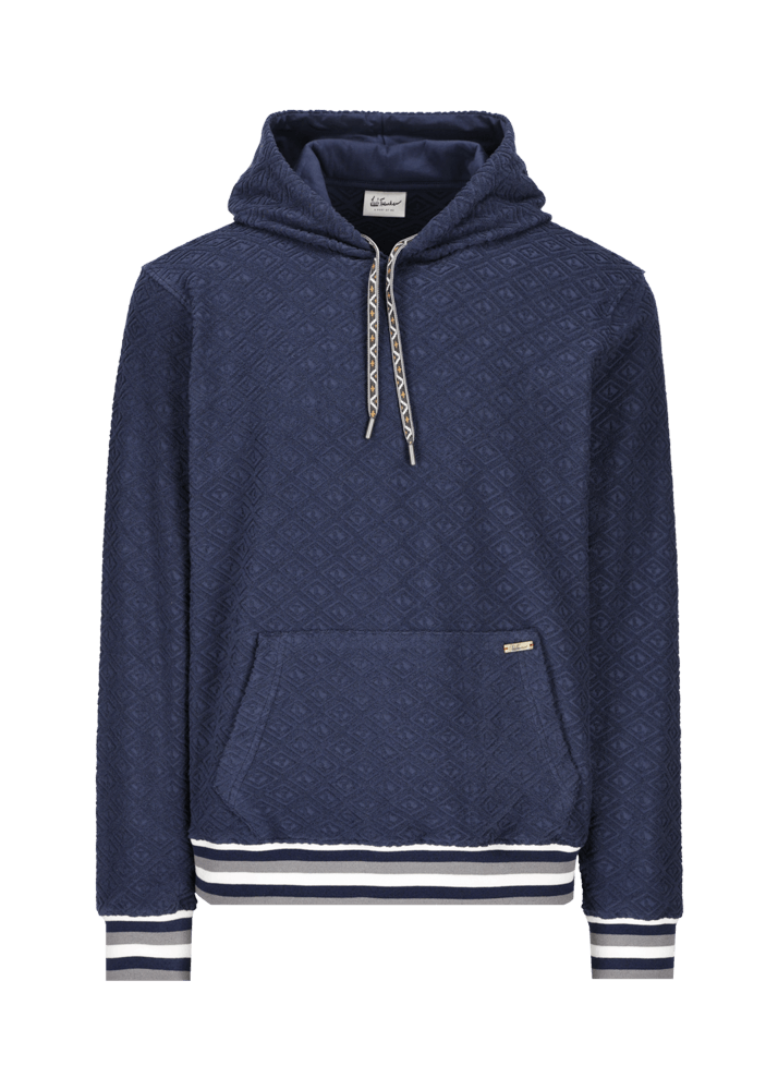 Luis Trenker Felpa con cappuccio in spugna di cotone modello Luphilipp