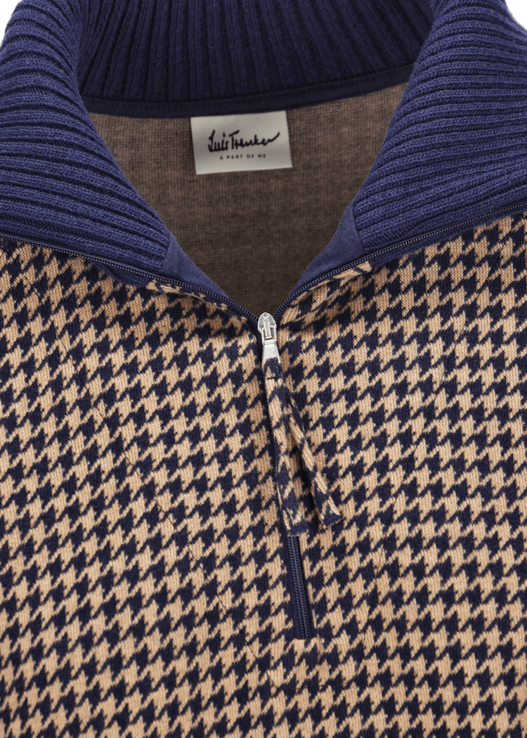 Luis Trenker Felpa Con Motivo Pied-de-poule Modello Luamelie