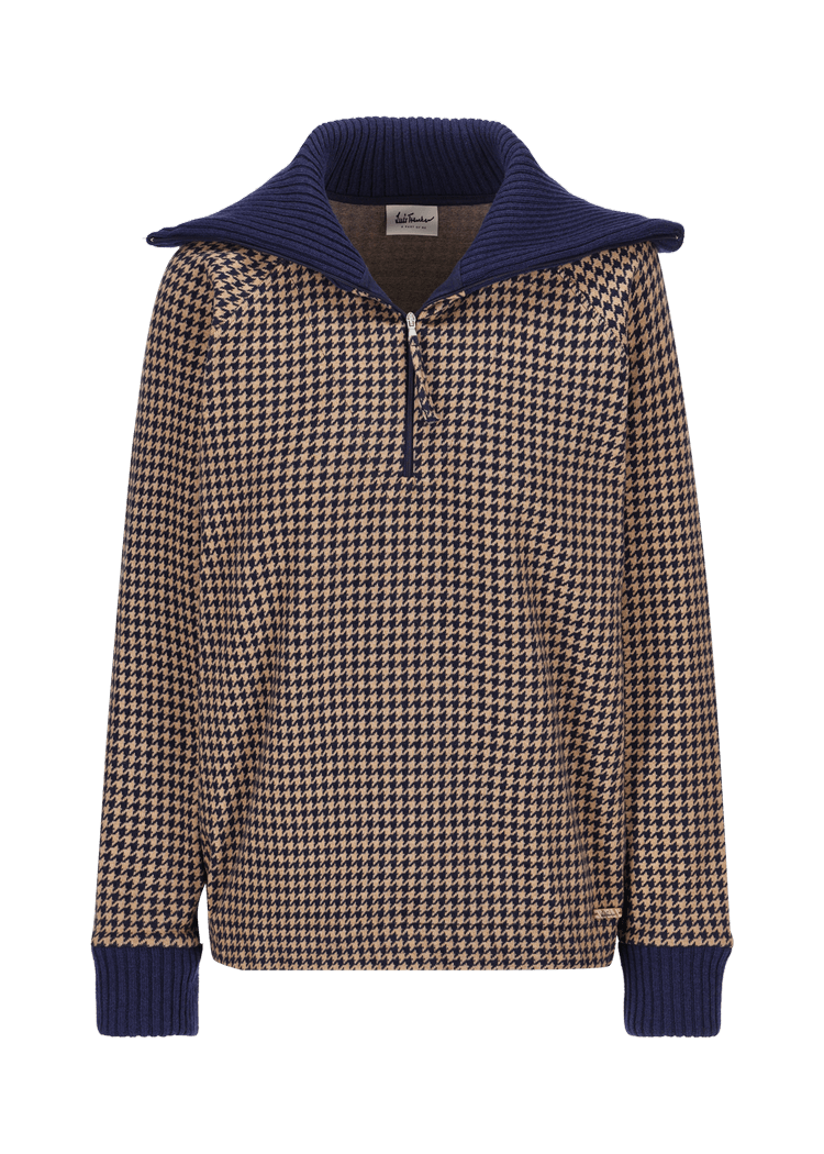 Luis Trenker Felpa con motivo pied-de-poule modello Luamelie