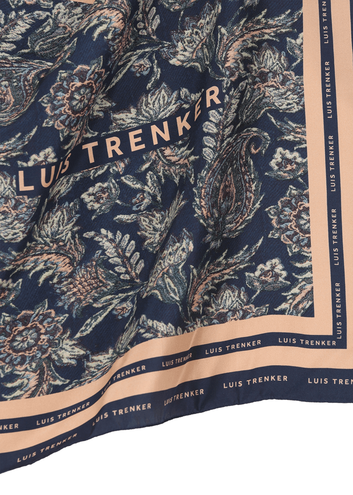 Luis Trenker Foulard Di Seta Con Motivo Floreale Lufrancara