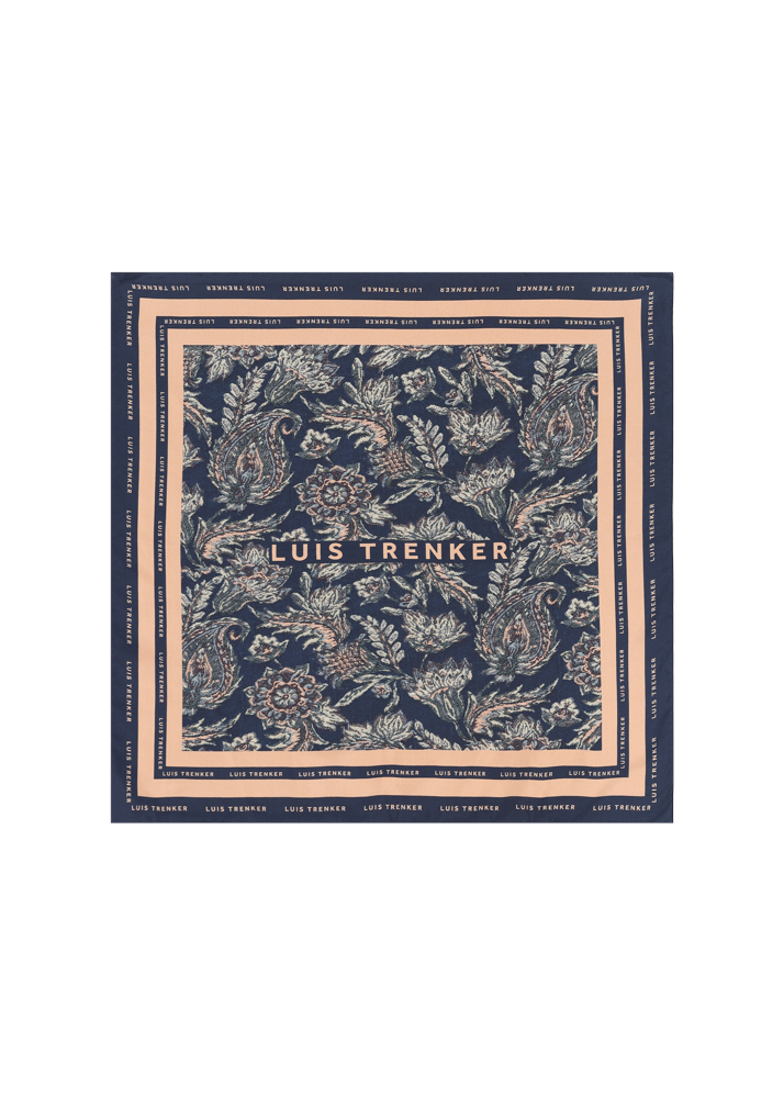 Luis Trenker Foulard di seta con motivo floreale Lufrancara
