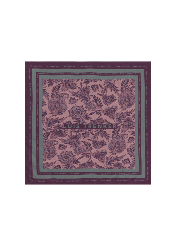Luis Trenker Foulard di seta con motivo floreale Lufrancara