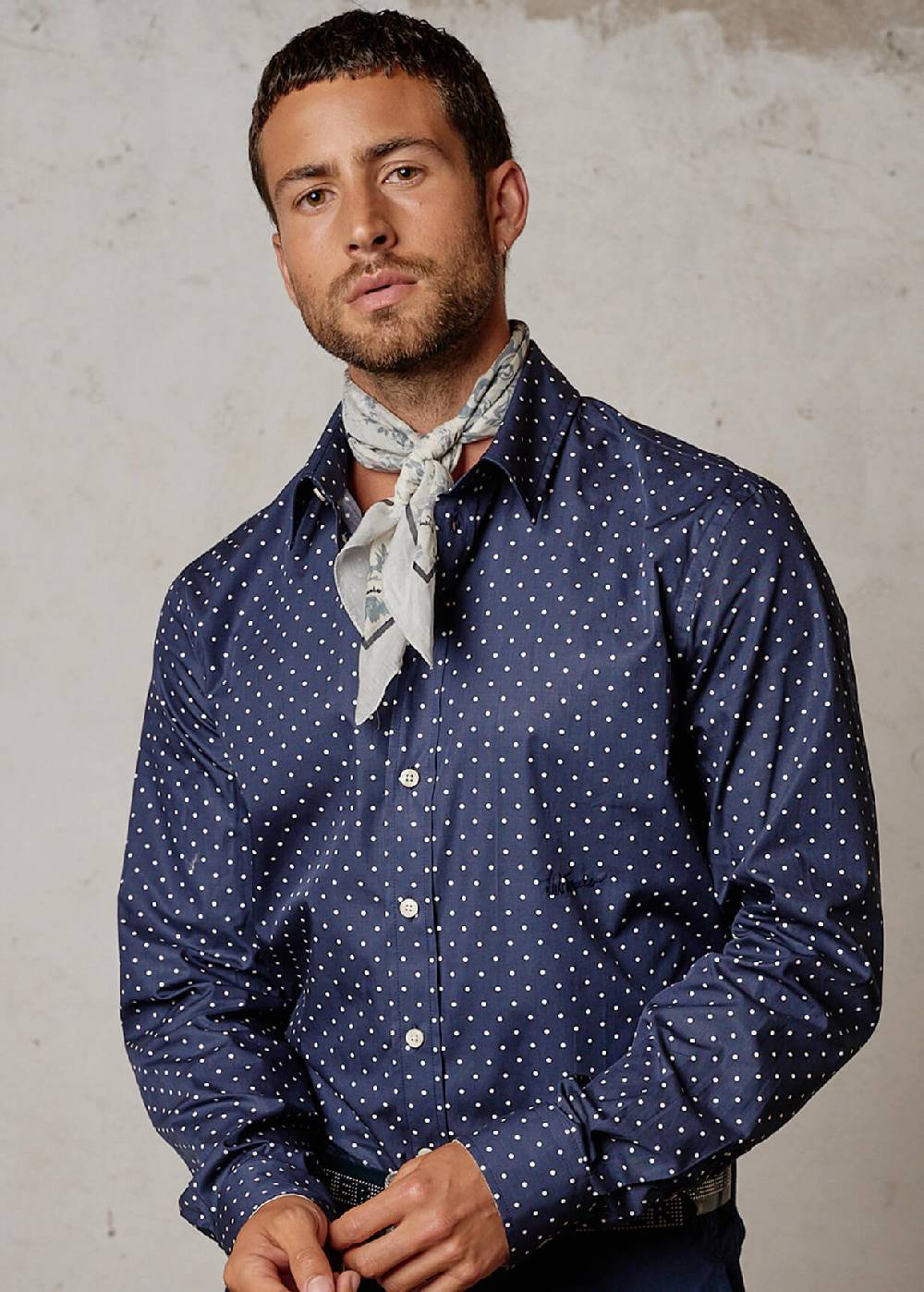 Luis Trenker Foulard in cotone e seta modello Lufinley