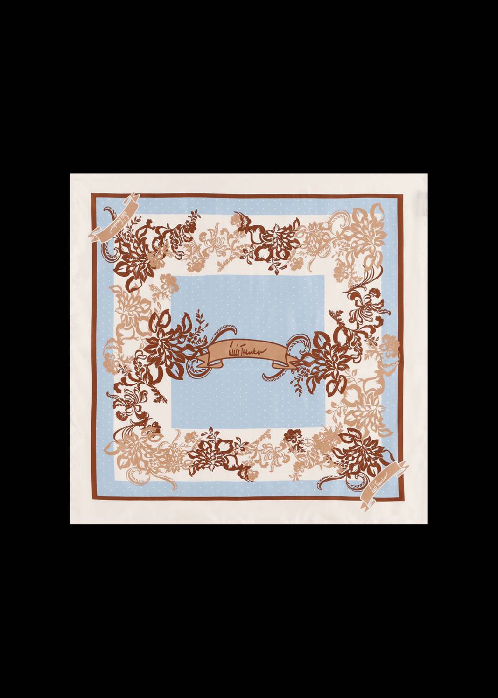 Luis Trenker Foulard in seta con motivo floreale Lufrancara