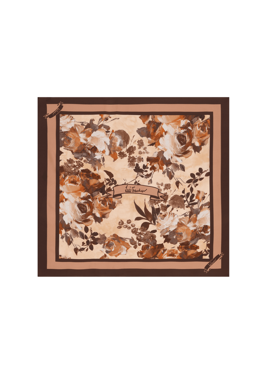 Luis Trenker Foulard in seta con stampa floreale modello Lufrancara
