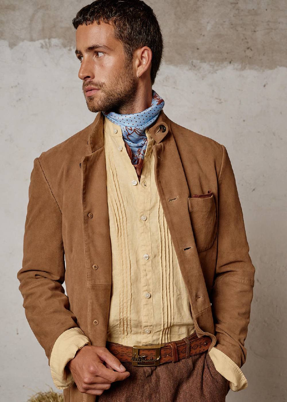 Luis Trenker Foulard in seta con stampa modello Lufinley