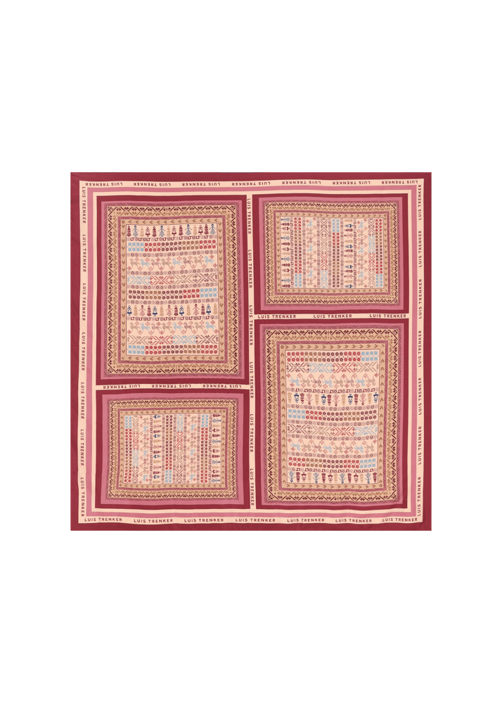 Luis Trenker Foulard In Seta Con Stampa Originale Lufrancara