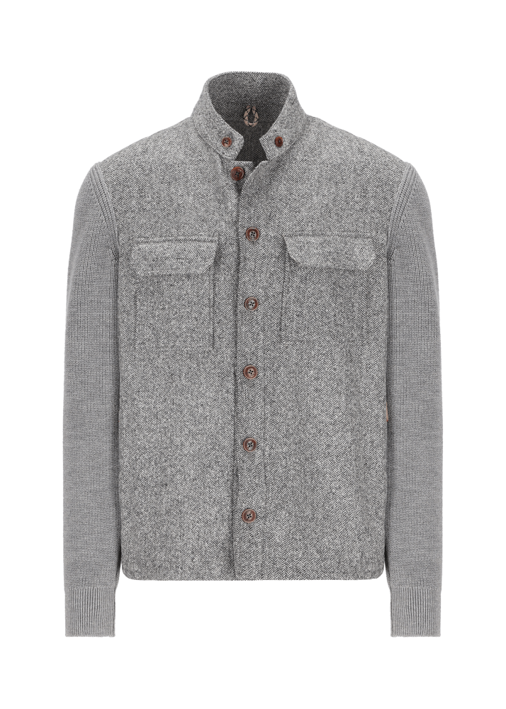 Luis Trenker Giacca Camicia Con Maniche Lavorate A Maglia Luolly