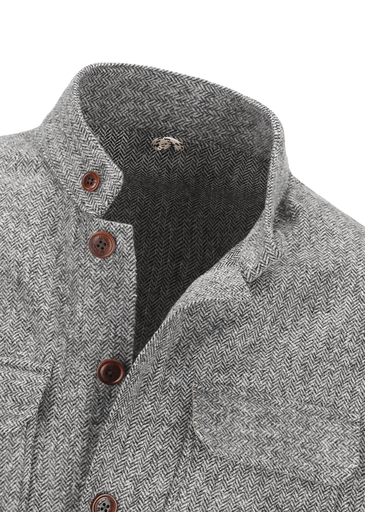 Luis Trenker Giacca Camicia Con Maniche Lavorate A Maglia Luolly