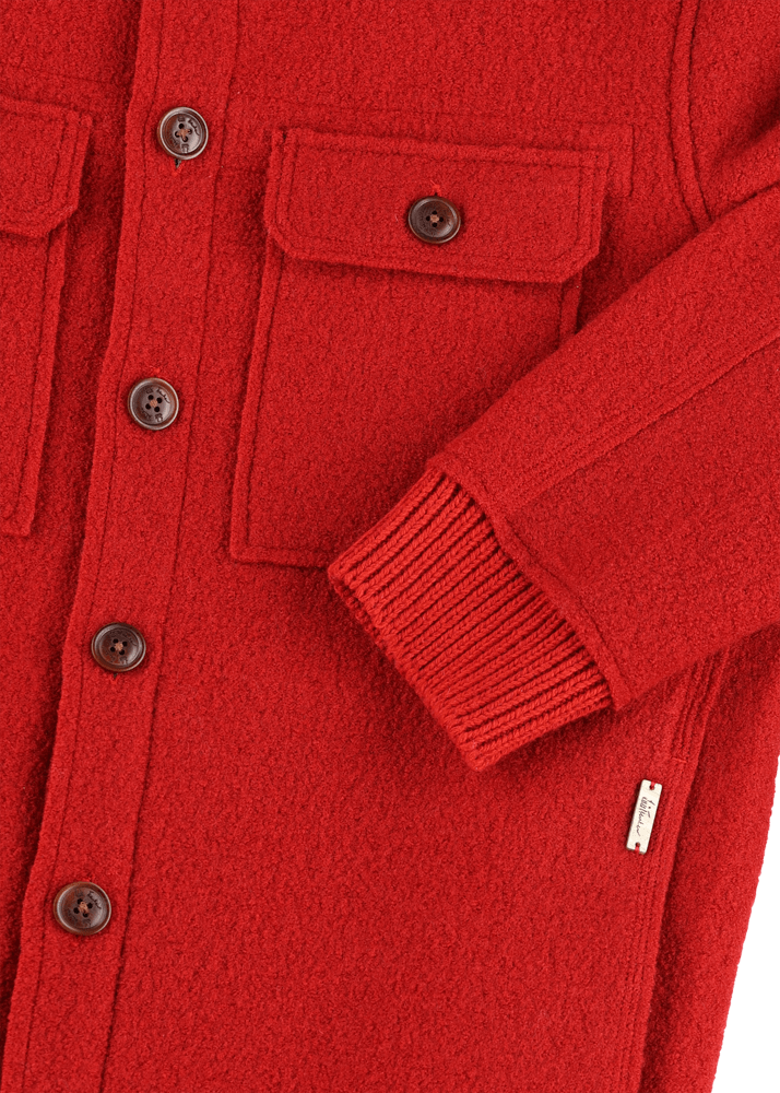 Luis Trenker Giacca Camicia In Lana Follata Lustanley