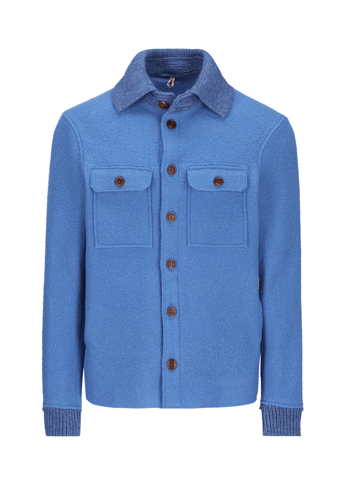 Luis Trenker Giacca Camicia In Lana Follata Lustanley