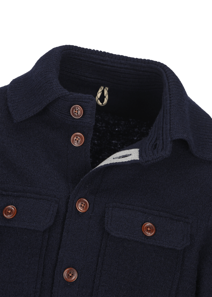 Luis Trenker Giacca Camicia In Lana Follata Lustanley