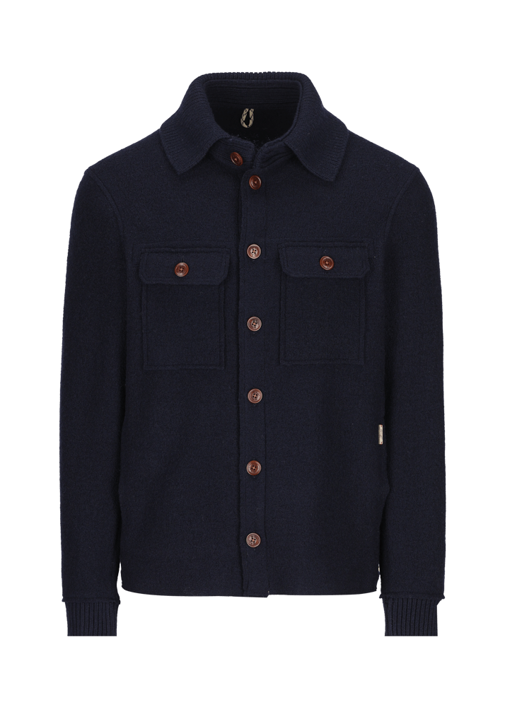 Luis Trenker Giacca camicia in lana follata Lustanley