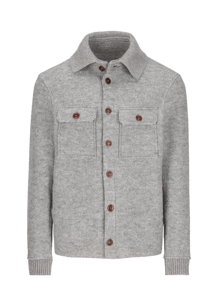 Luis Trenker Giacca camicia in lana follata Lustanley