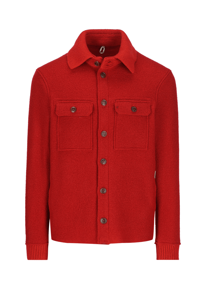 Luis Trenker Giacca camicia in lana follata Lustanley