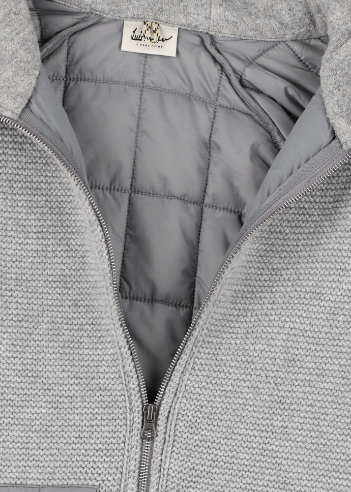 Luis Trenker Giacca In Nylon Con Parte Anteriore Lavorata A Maglia Lutluc