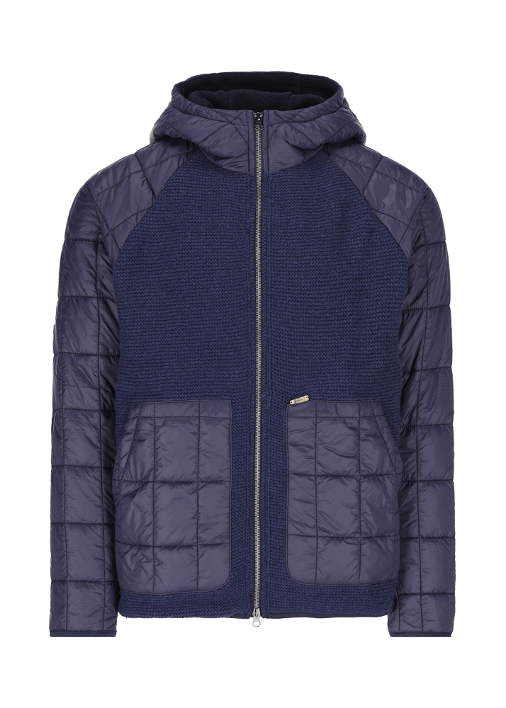 Luis Trenker Giacca in nylon con parte anteriore lavorata a maglia Lutluc