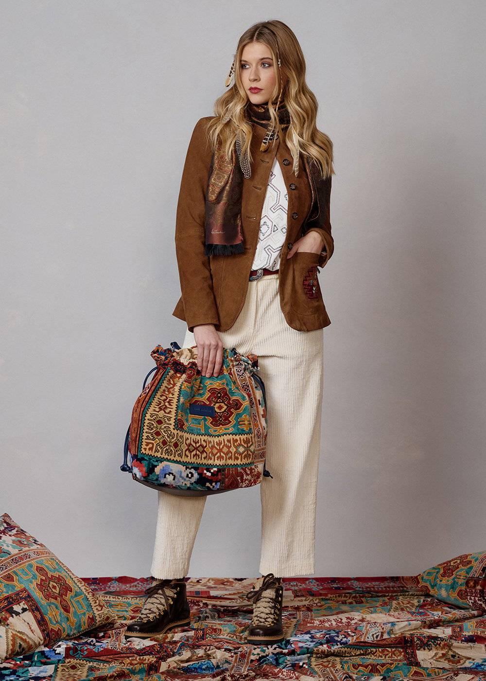 Luis Trenker Giacca in pelle scamosciata modello Luranda