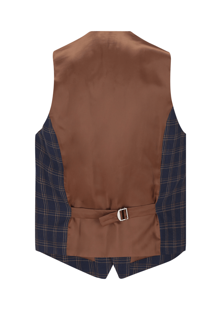 Luis Trenker Gilet Con Motivo A Quadretti Modello Lusebastian