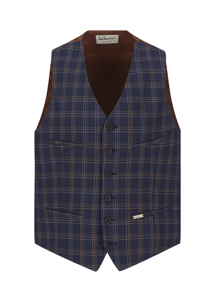 Luis Trenker Gilet con motivo a quadretti modello Lusebastian