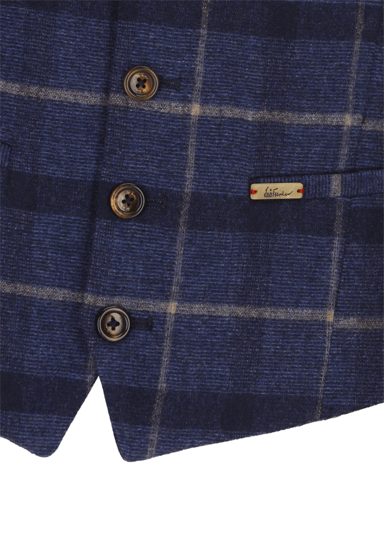 Luis Trenker Gilet Con Motivo A Quadri Modello Lusebastian