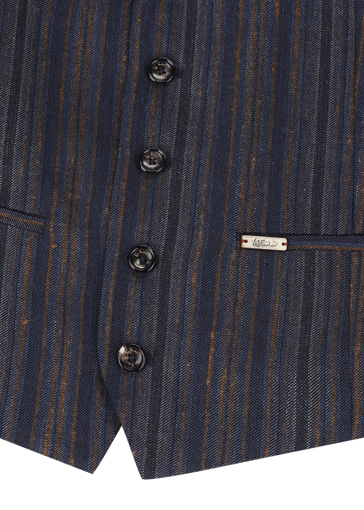 Luis Trenker Gilet Con Motivo A Righe Modello Lusebastian