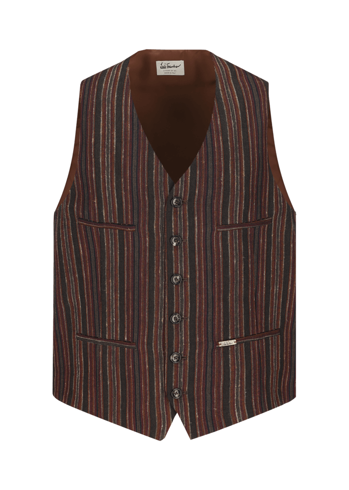 Luis Trenker Gilet Con Motivo A Righe Modello Lusebastian