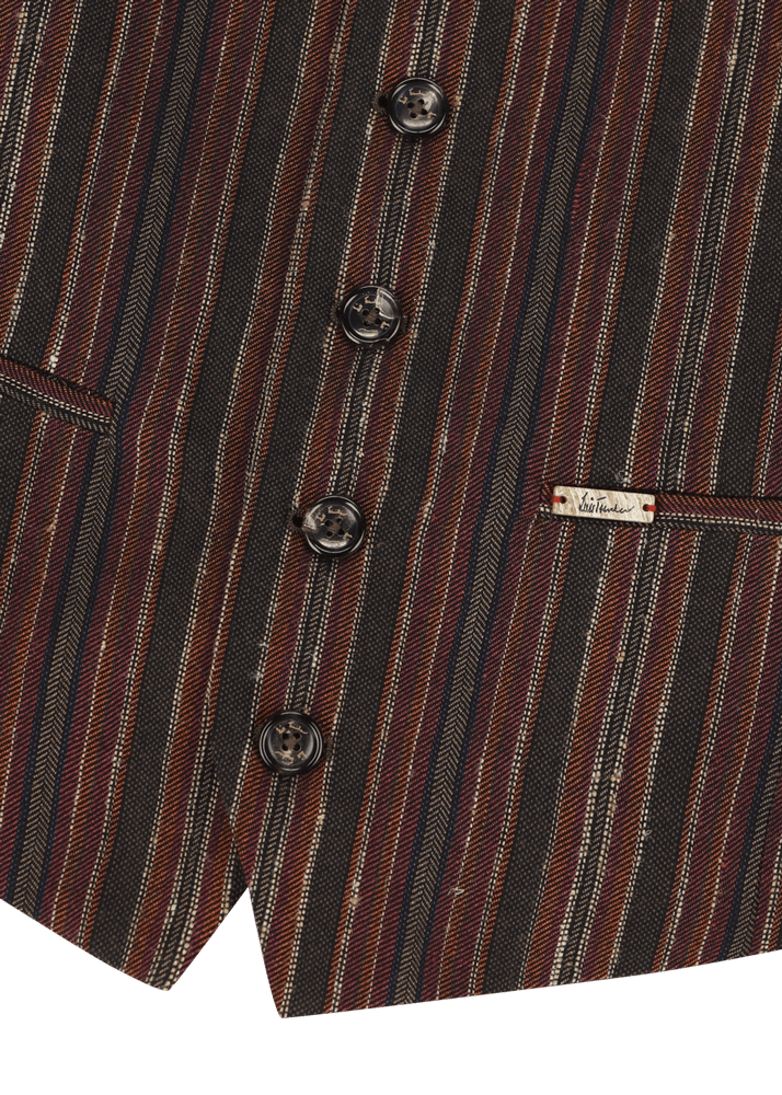 Luis Trenker Gilet Con Motivo A Righe Modello Lusebastian