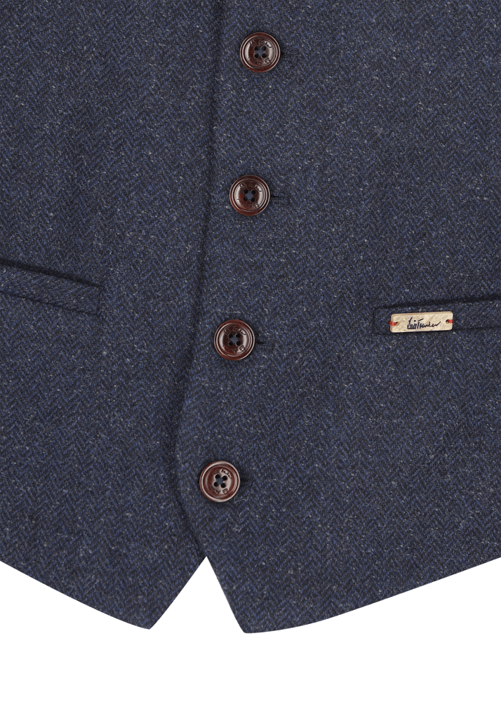 Luis Trenker Gilet Con Motivo A Spina Di Pesce Lusebastian