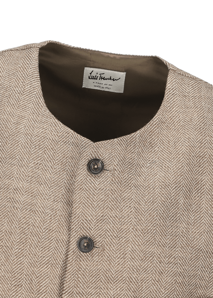 Luis Trenker Gilet Con Motivo A Spina Di Pesce Lusven