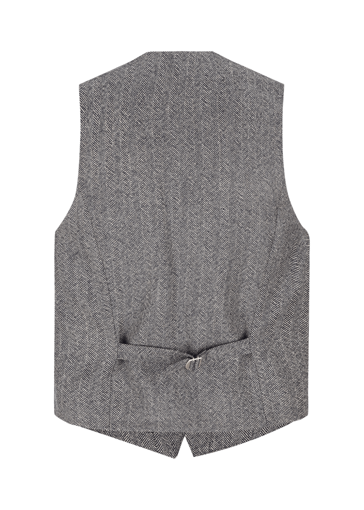 Luis Trenker Gilet Con Motivo A Spina Di Pesce Lusven