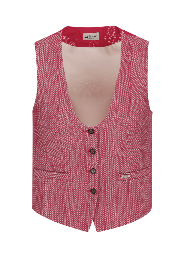 Luis Trenker Gilet Con Motivo A Spina Di Pesce Modello Luraja