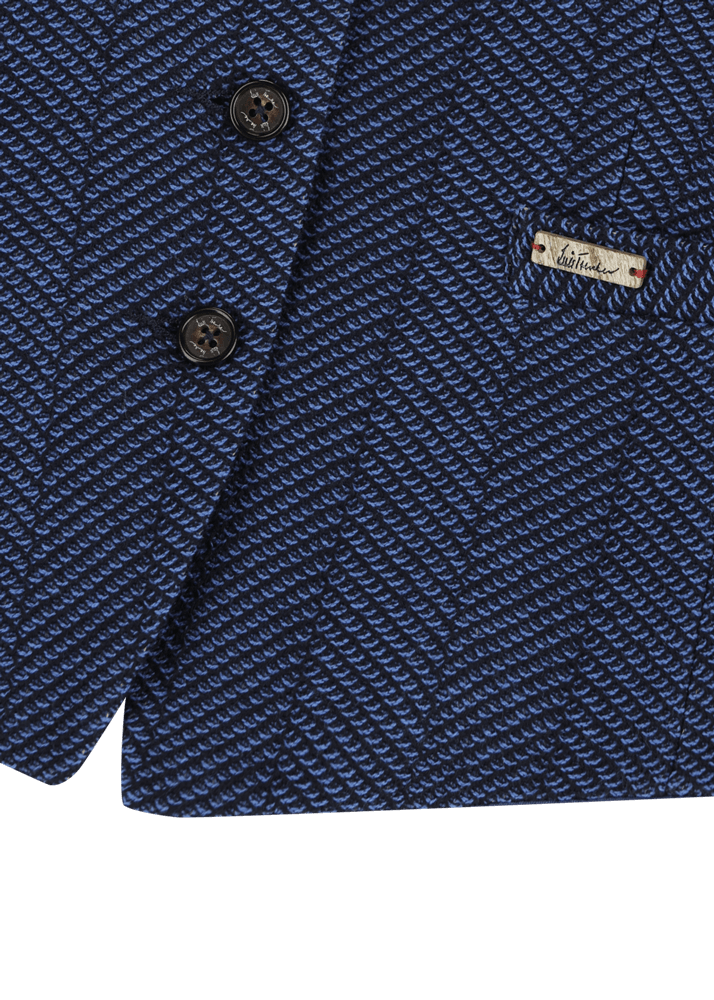 Luis Trenker Gilet Con Motivo A Spina Di Pesce Modello Luraja