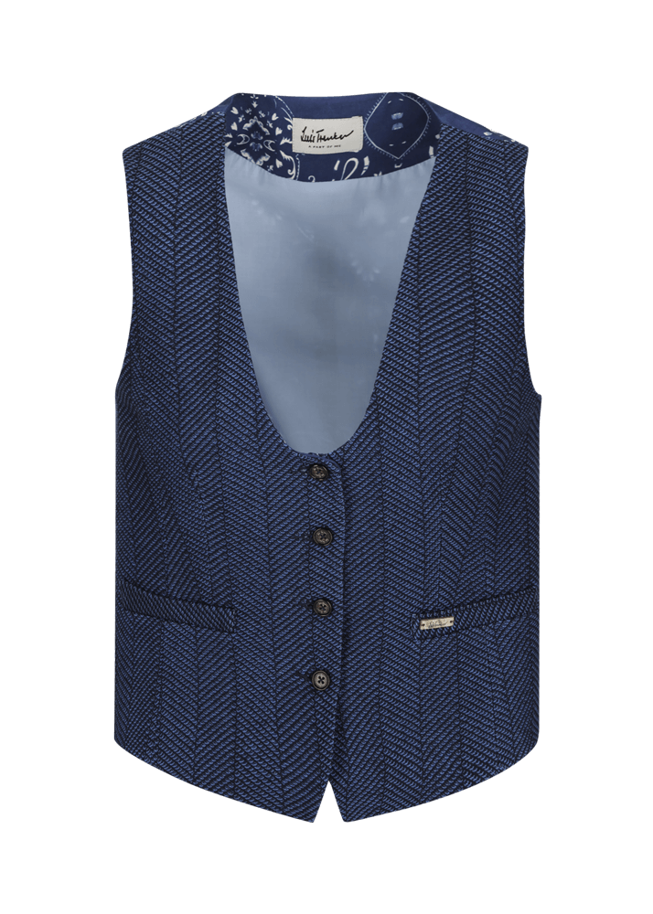 Luis Trenker Gilet con motivo a spina di pesce modello Luraja