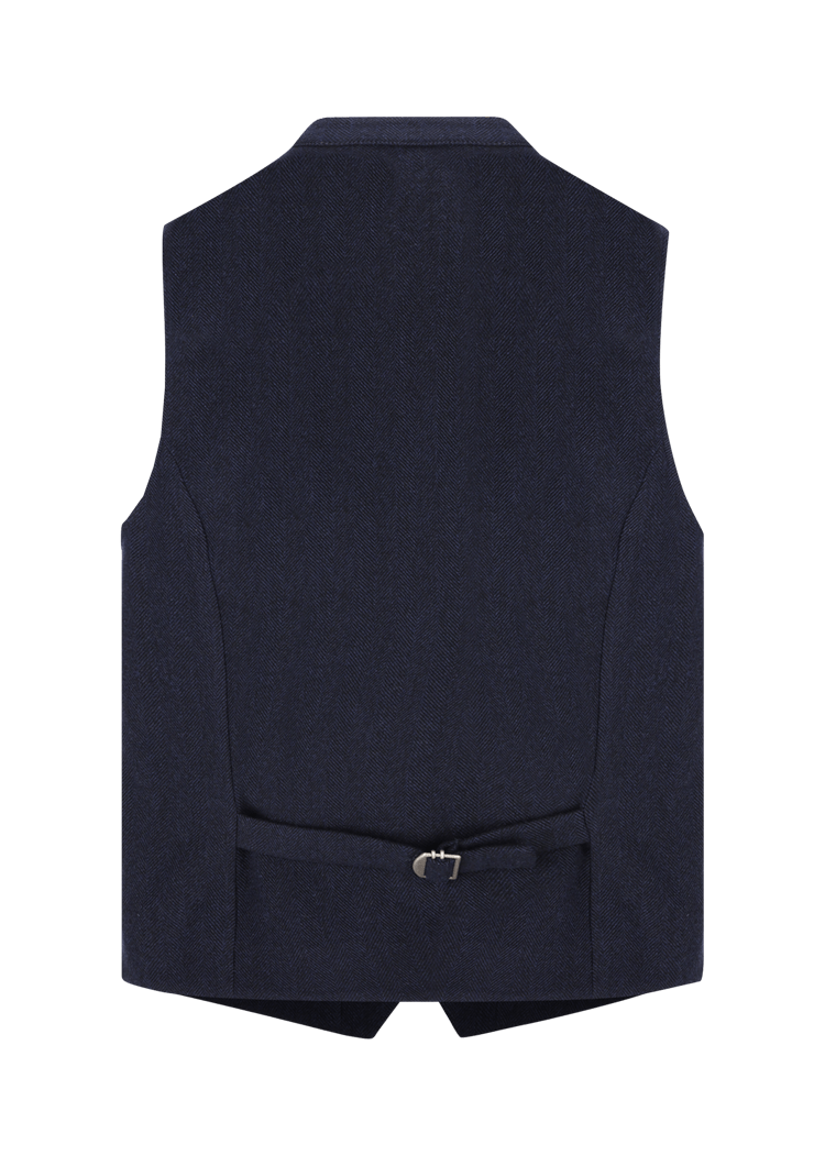 Luis Trenker Gilet Con Motivo A Spina Di Pesce Modello Lusamoele