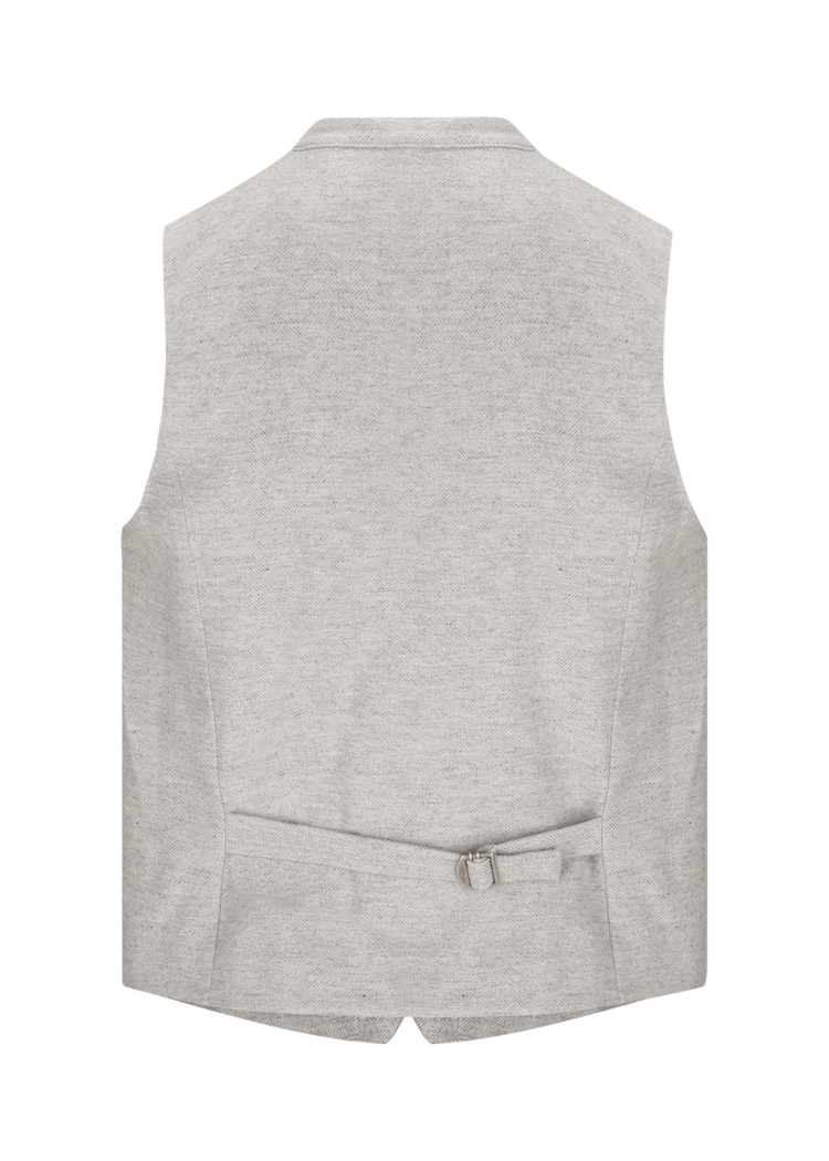 Luis Trenker Gilet Con Motivo A Spina Di Pesce Modello Lusamoele