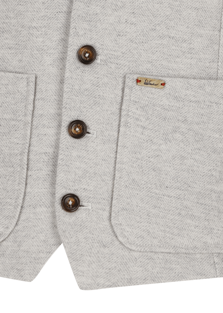 Luis Trenker Gilet Con Motivo A Spina Di Pesce Modello Lusamoele