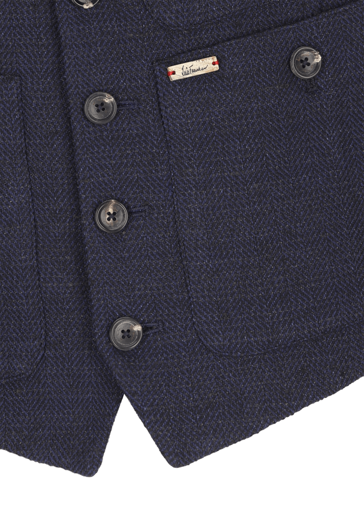 Luis Trenker Gilet Con Motivo A Spina Di Pesce Modello Luseba