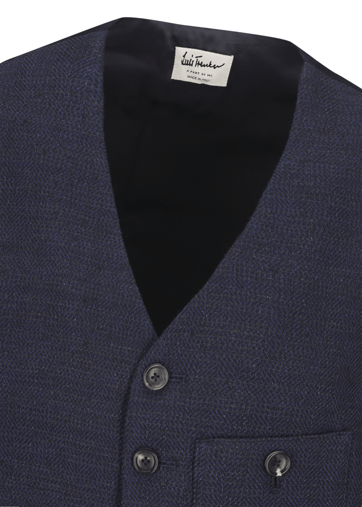 Luis Trenker Gilet Con Motivo A Spina Di Pesce Modello Luseba