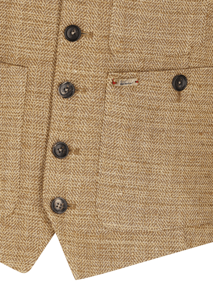 Luis Trenker Gilet Con Motivo A Spina Di Pesce Modello Luseba