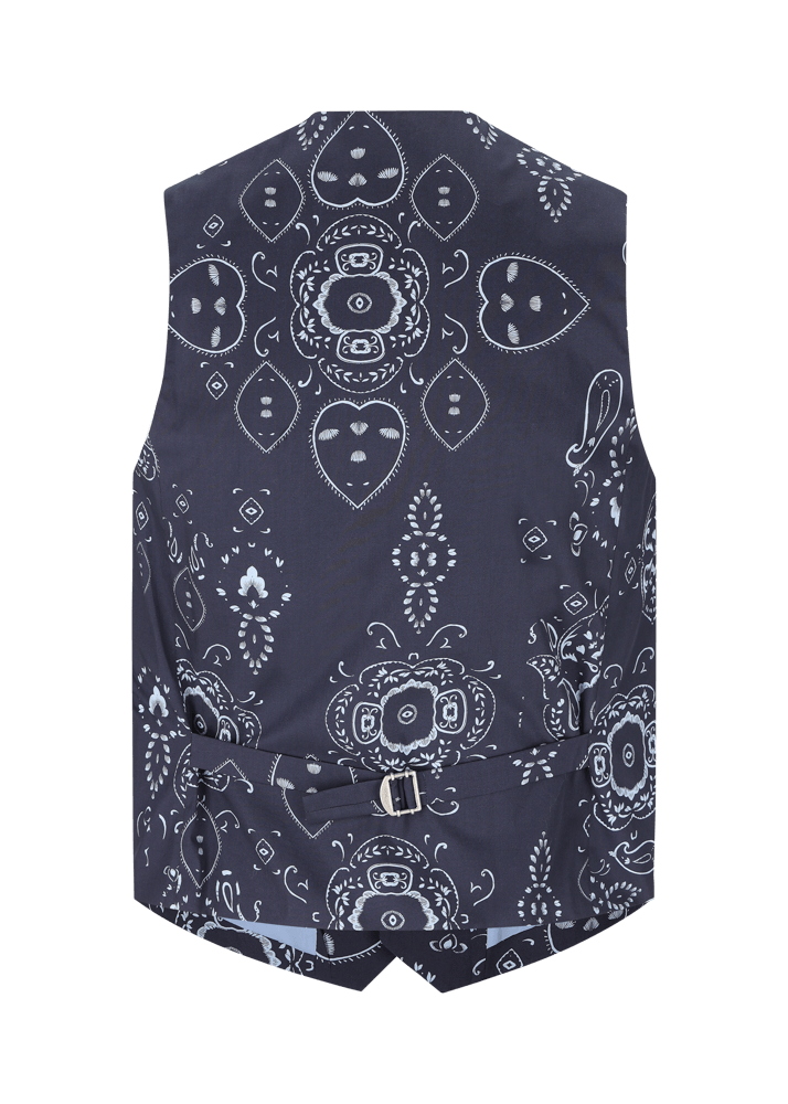 Luis Trenker Gilet Con Stampa Bandana Modello Luselim