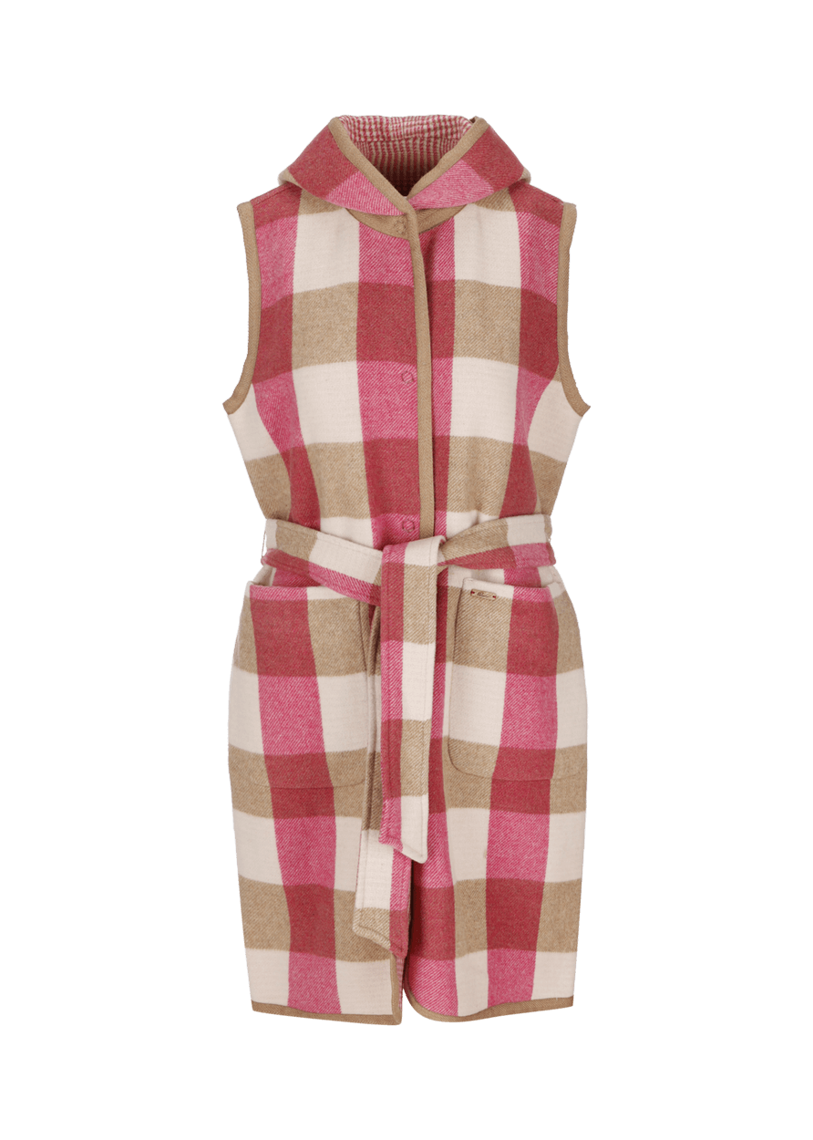 Luis Trenker Gilet Double-face In Misto Lana Modello Luelena