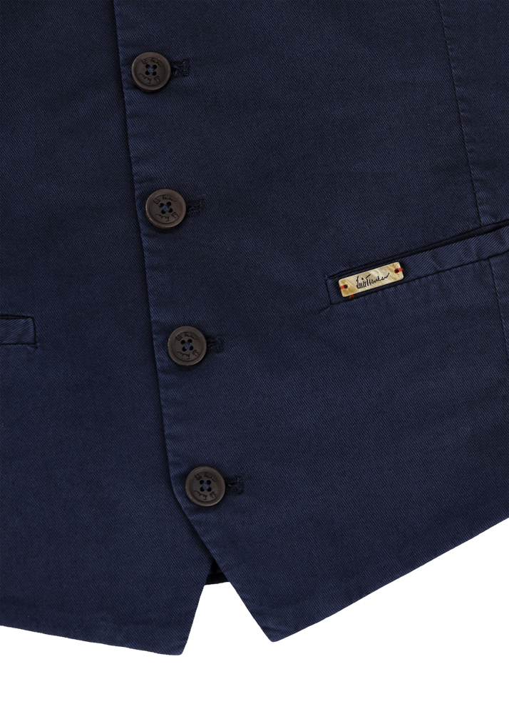 Luis Trenker Gilet In Cotone Elasticizzato Modello Lusebastian