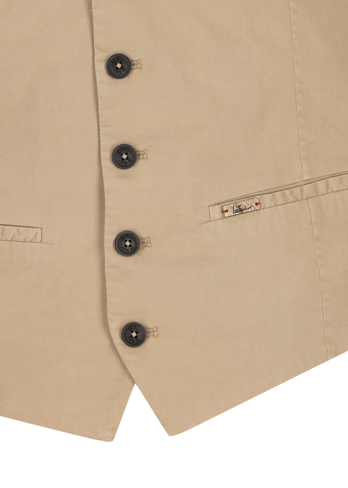 Luis Trenker Gilet In Cotone Elasticizzato Modello Lusebastian