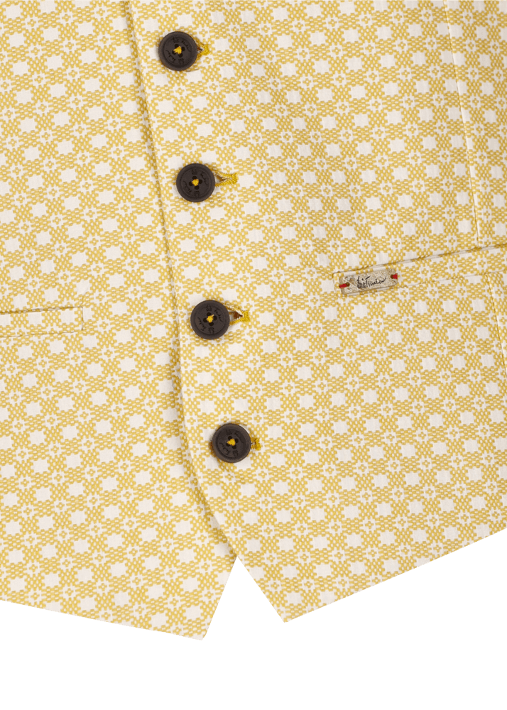 Luis Trenker Gilet In Cotone Jacquard Modello Lusebastian